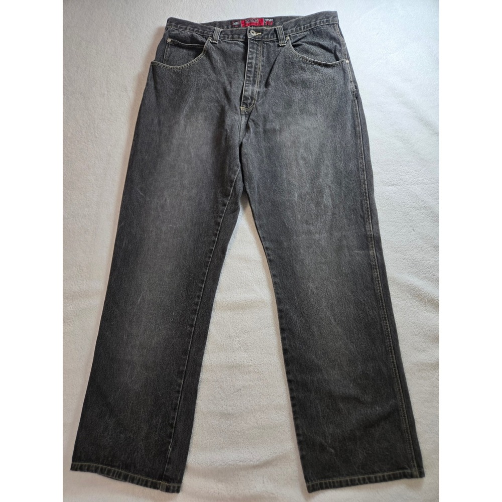 Webs Baggy Fit Jeans Mens 40x34 Faded Black Denim Skater Streetwear 90s Retro